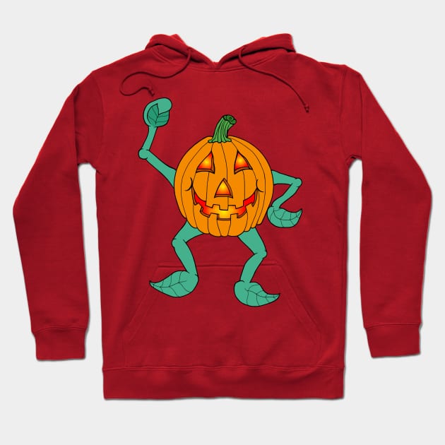 Orange Happy Jack-O-Lantern Hoodie by Art by Deborah Camp